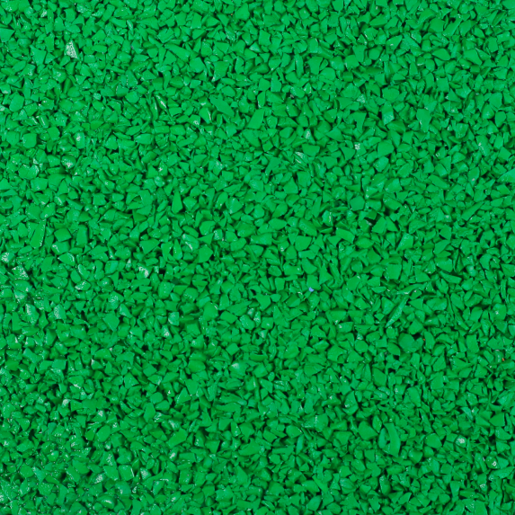Sistema de color verde de gr&aacute;nulos de caucho EPDM
