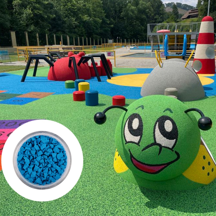Резиновые крошки EPDM для детской игровой площадки на открытом воздухе